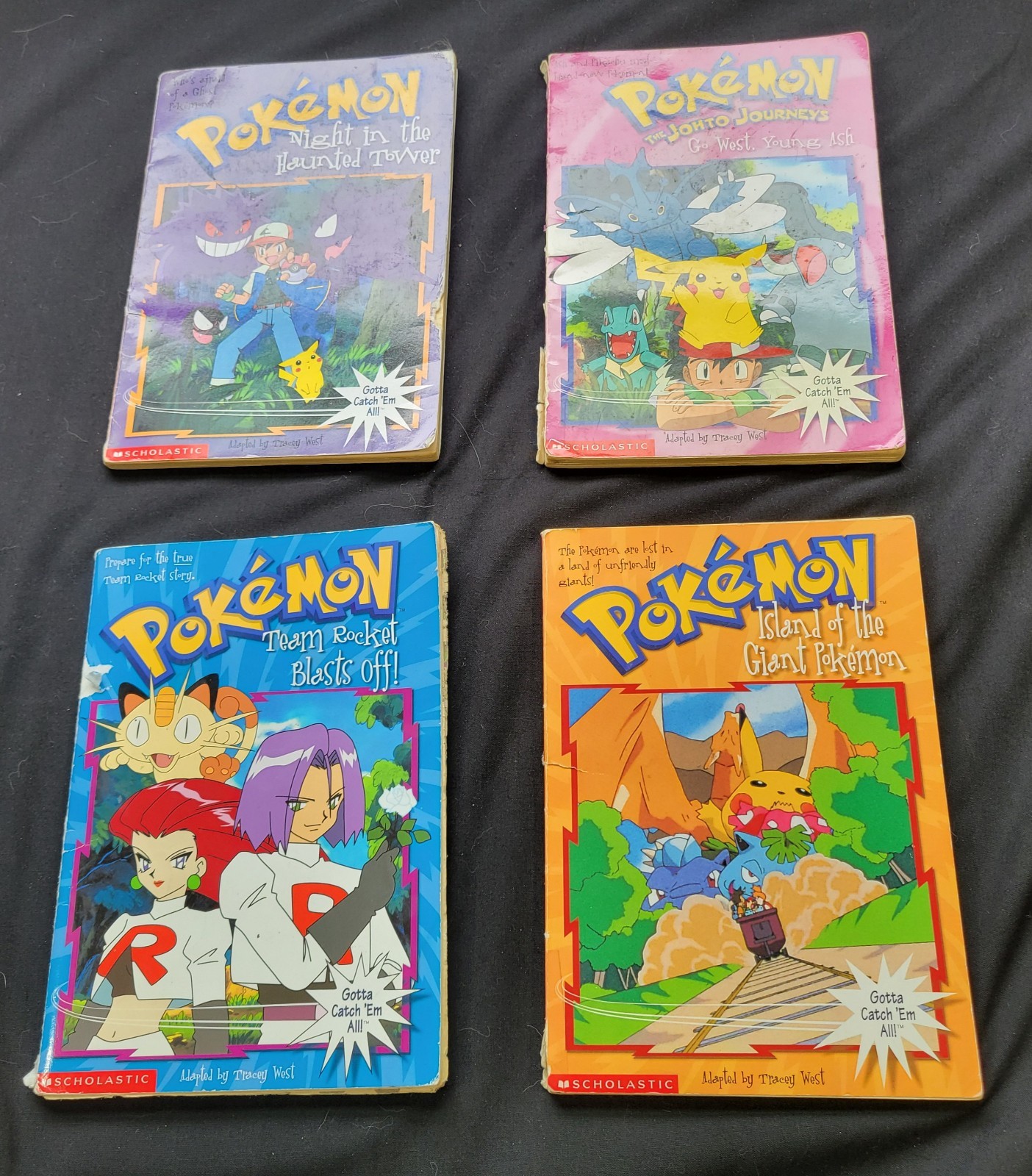 Scholastic Tracey West Pokémon Paperback Lot of 4 (Ages 4-8) Chapter Books