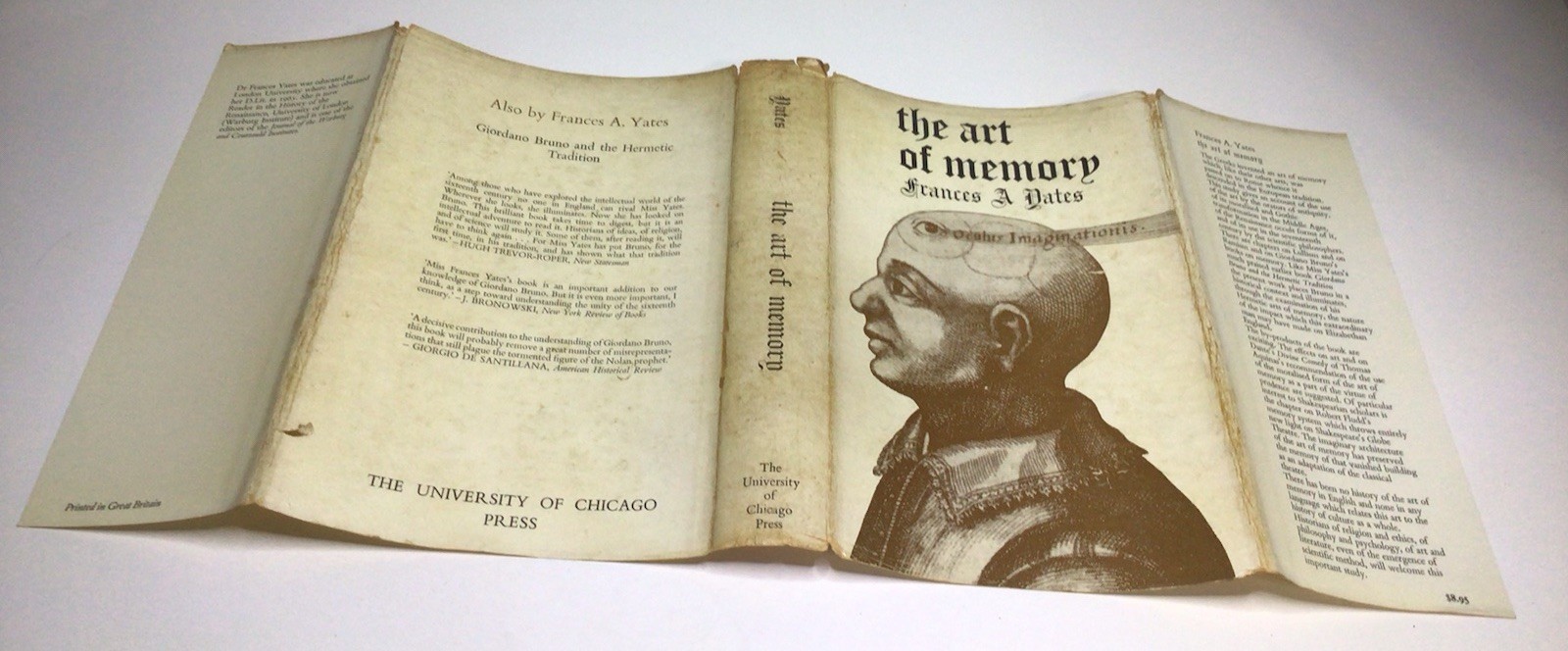 The Art Of Memory Frances A Yates 1966 Hardcover Dust Jacket