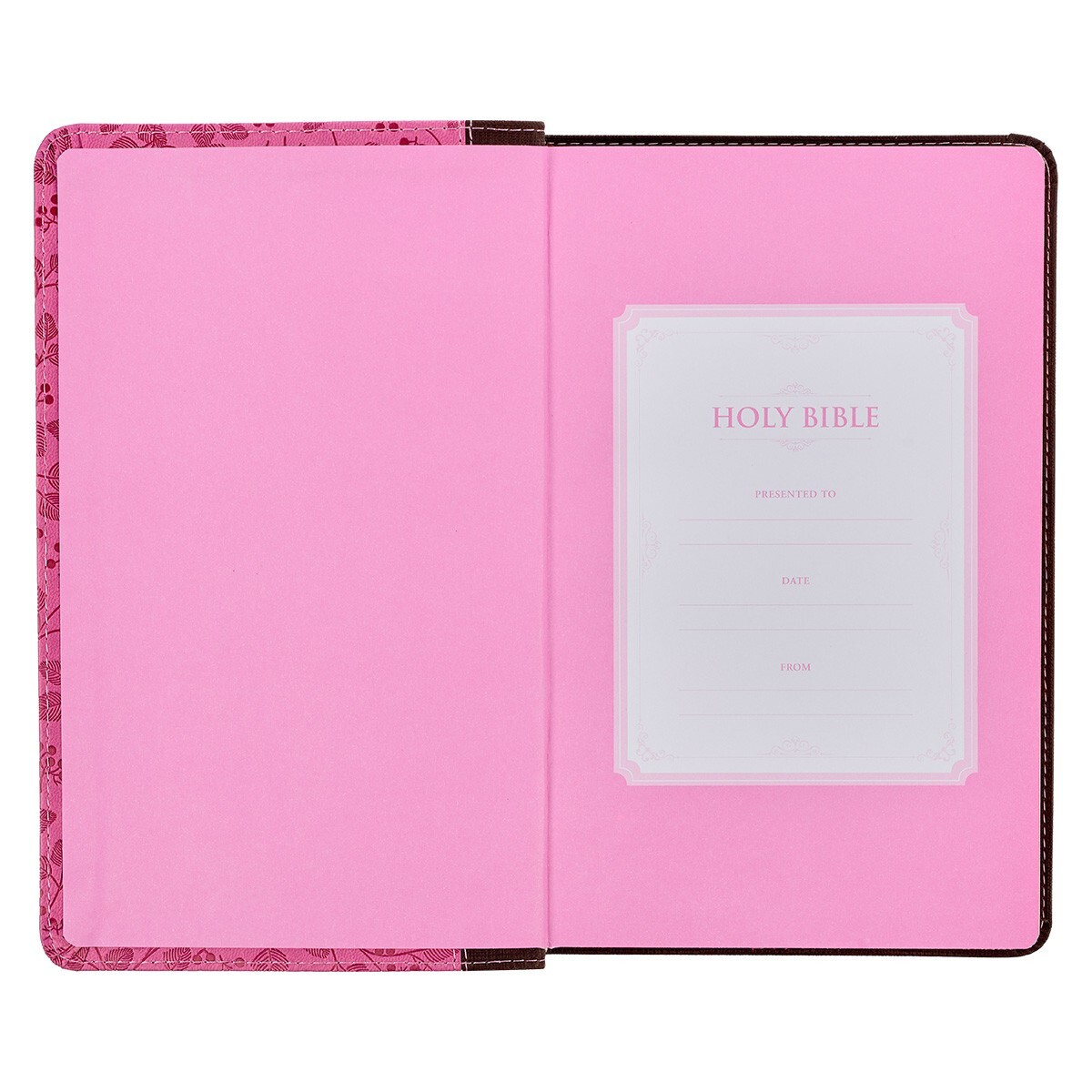 The Holy Bible King James Version Giant Print Brown / Berry Pink Thumb Indexed