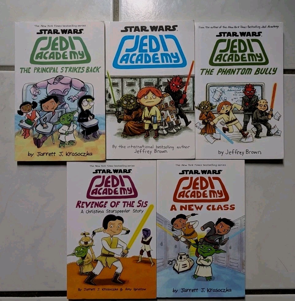 STAR WARS – Jedi Academy LOT (5) Middle Grade Readers PB books EUC Look! A+