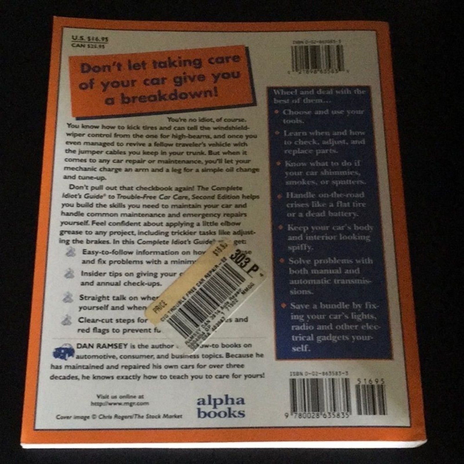 The complete idiot’s guide to trouble-free car care over‎ 250 pages