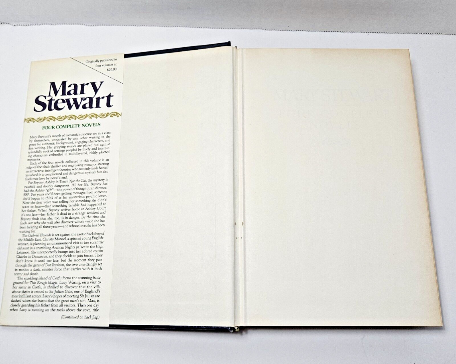 Mary Stewart, Four Complete unabridged Novels in one,1983 Hardcover/Dust Jacket
