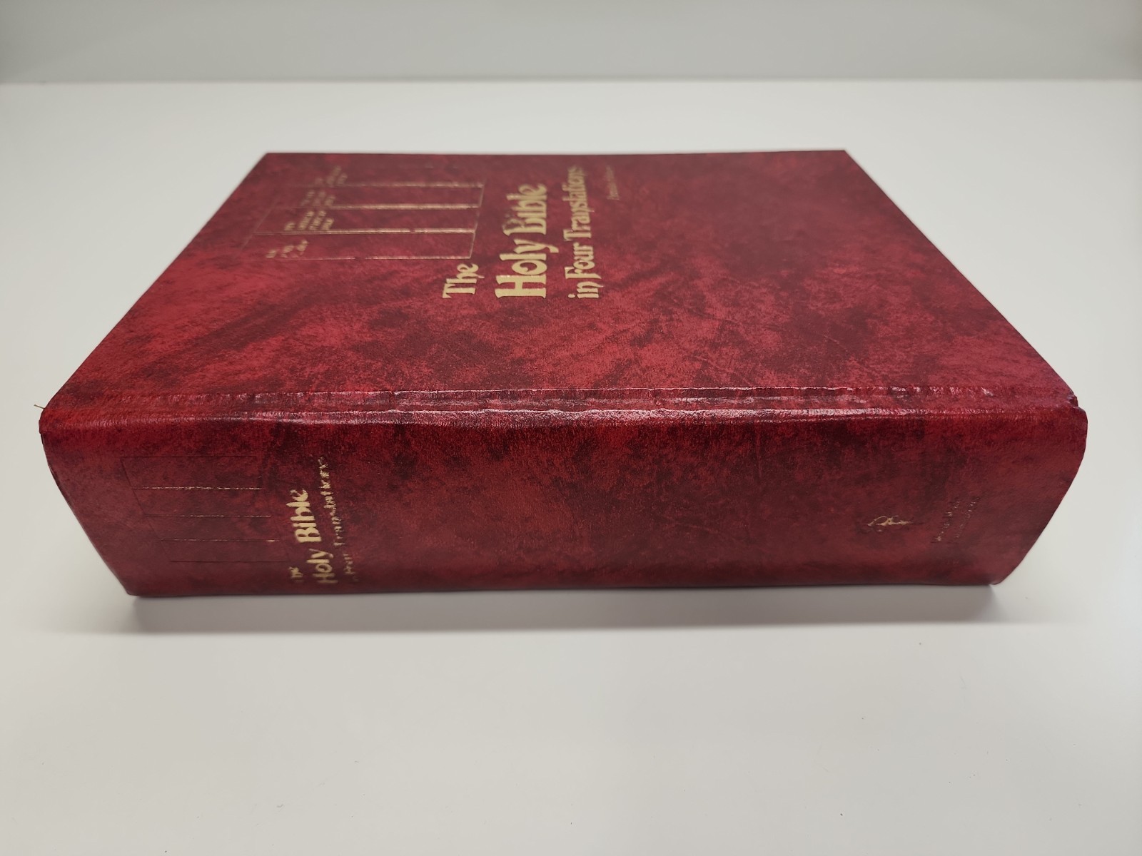 1972 THE HOLY BIBLE in Four Translations Parallel Edition LARGE Hardcover