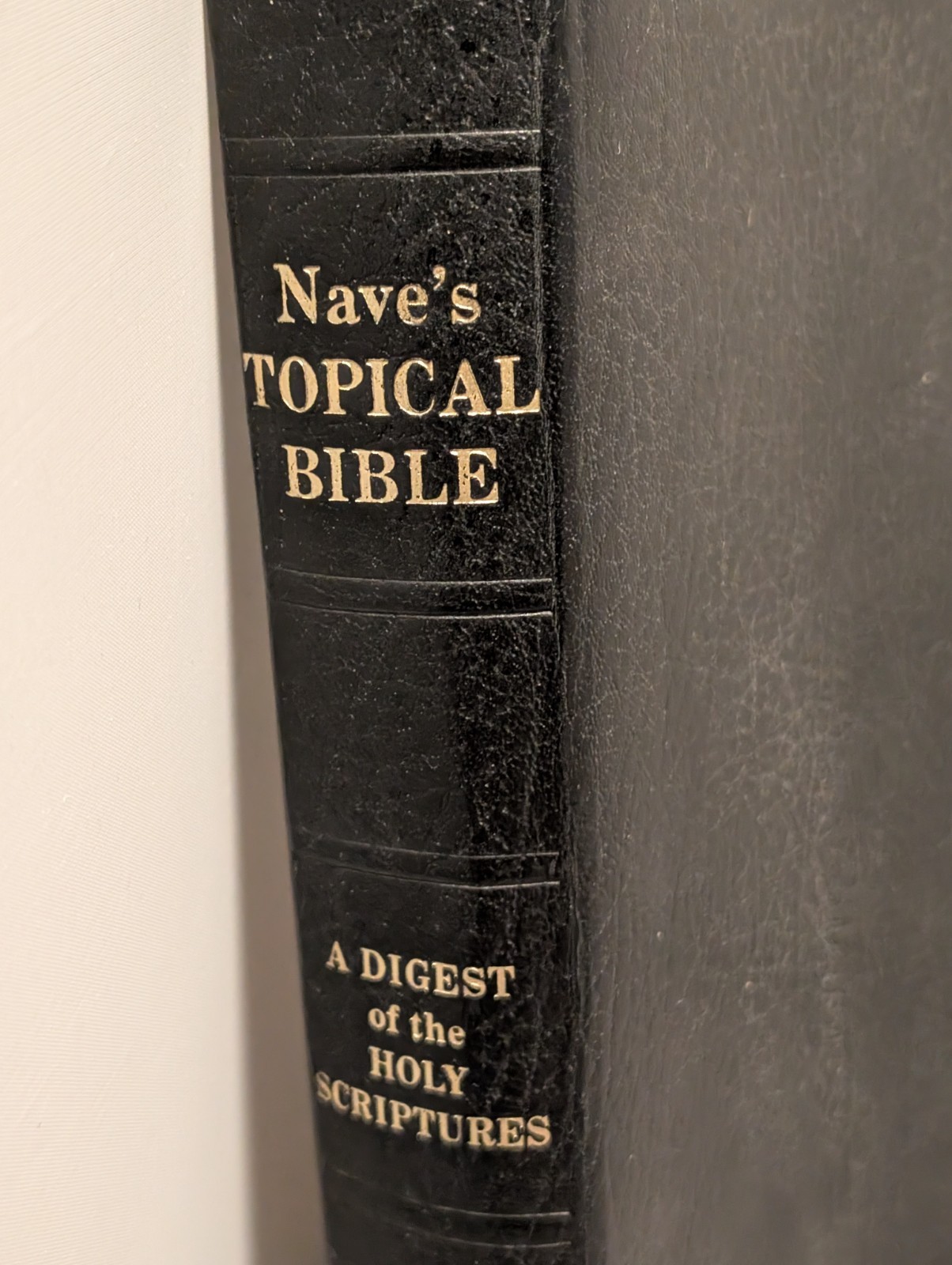 Nave’s Topical Bible Digest Black Leather Bound Thumb Indexed 1962 Southwestern