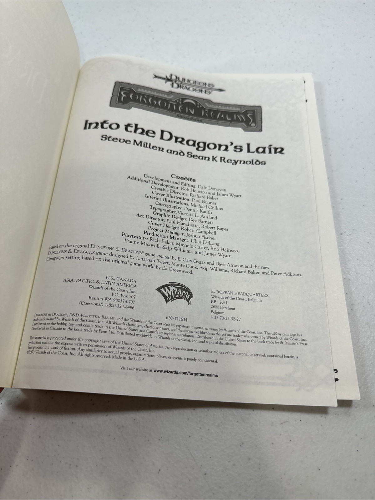 Dungeons & Dragons Forgotten Realms Adventure Into The Dragon’s Lair TSR11634