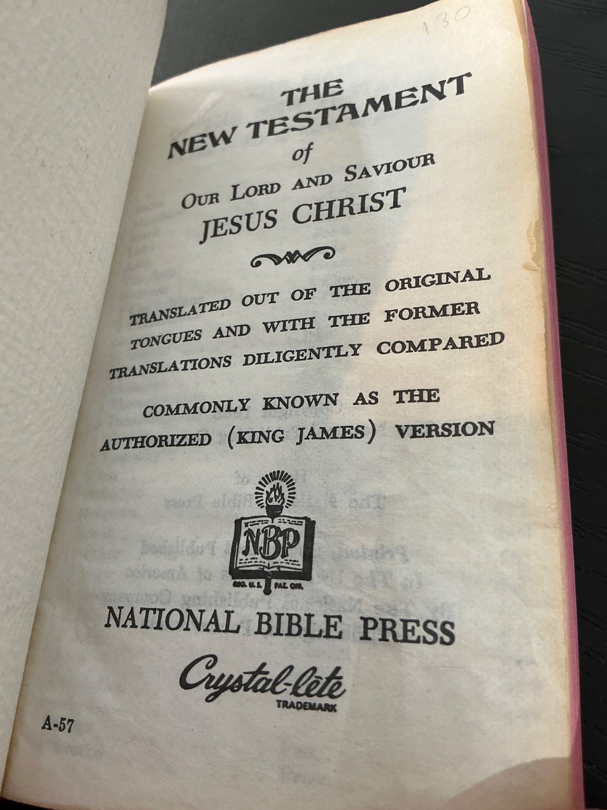 Vintage Pocket New Testament Bible 1968 National Bible Press Red USA Jesus
