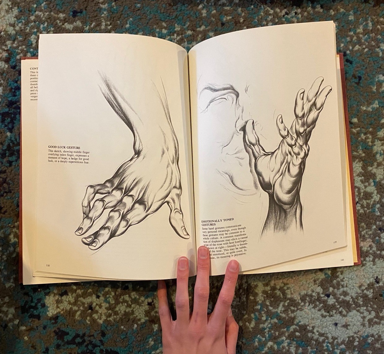 1977 Burne Hogarth Drawing Dynamic Hands Hardcover, Second Printing Art Book