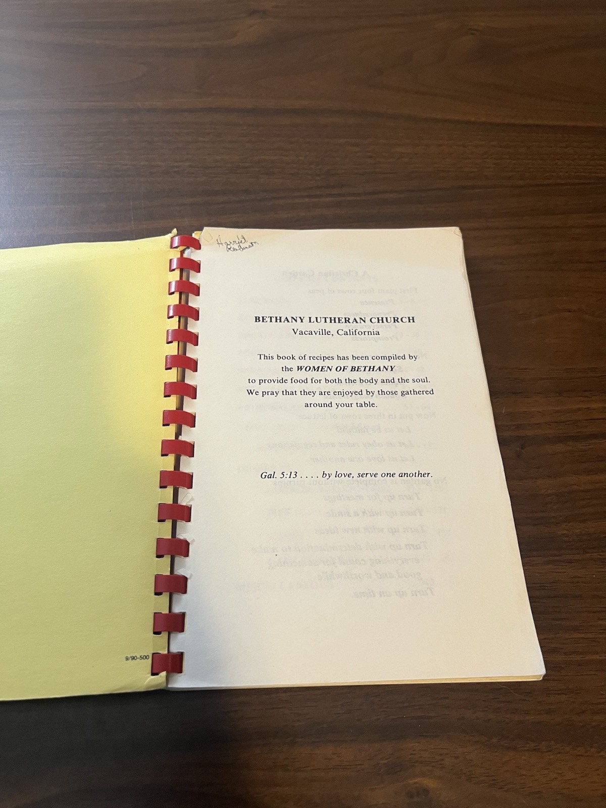 A Taste Of Bethany Lutheran Church Cookbook Vacaville California Vtg