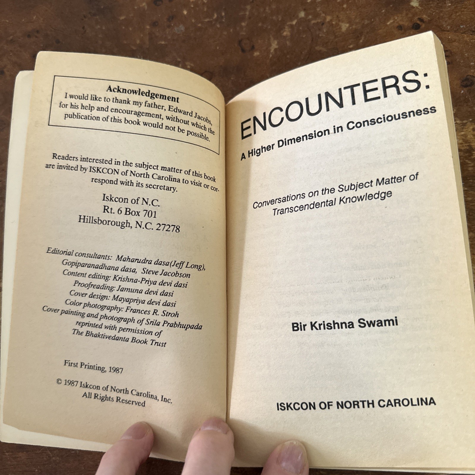 Encounters A Higher Dimension In Consciousness by Bir Krishna Swami Ships Fast
