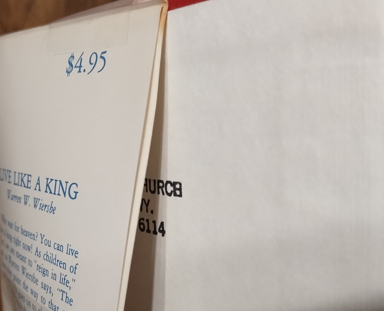 Live Like a King Warren Wiersbe Signed Moody Press 1976 Beatitudes Christian Har