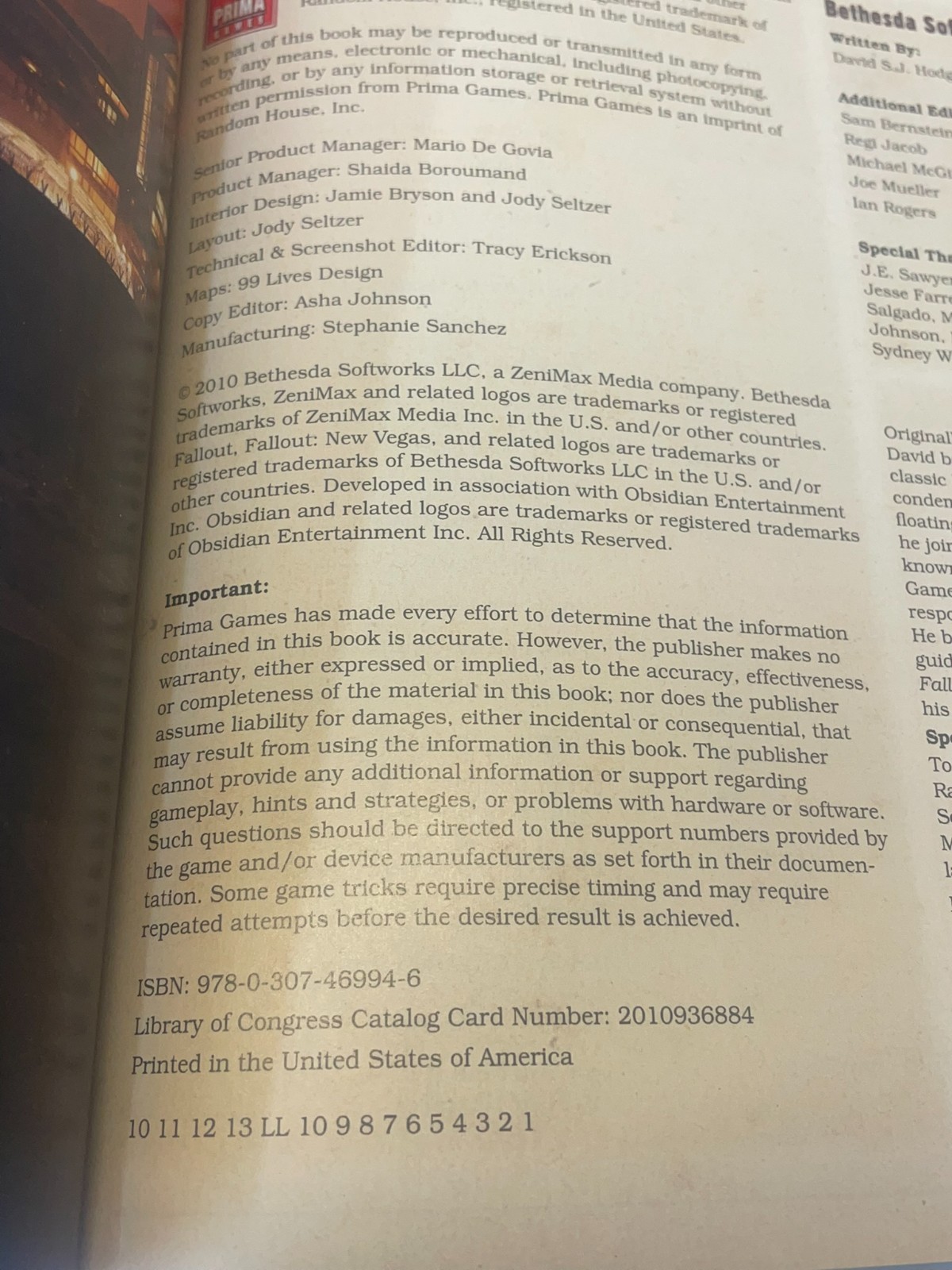r03–Fallout: New Vegas PRIMA Official Game Guide book Map