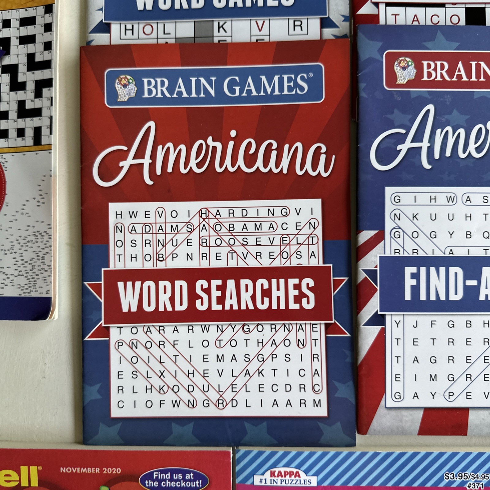 Lot of 10 Variety Puzzle Books – Crosswords, Word Find, Etc. – Dell, Kappa