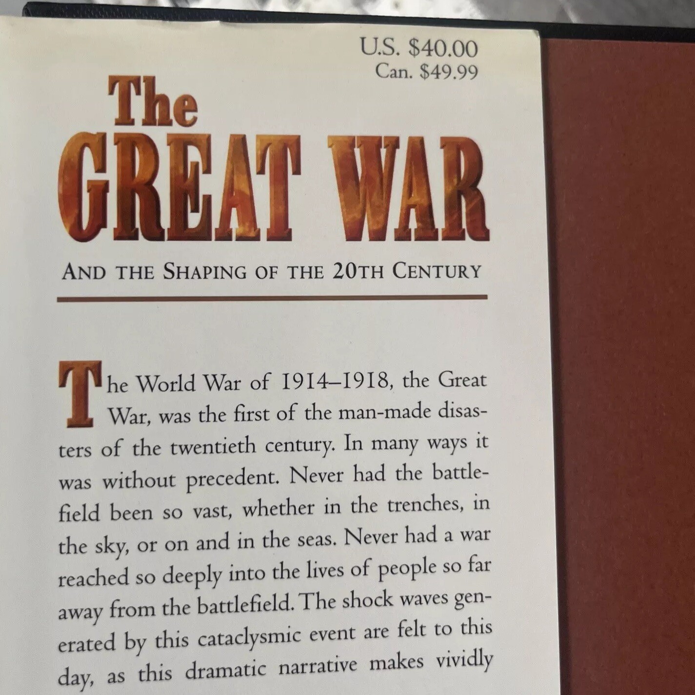 Signed Book The Great War PBS WWI Series Military Jay Winter Bliane Baggett HCDJ