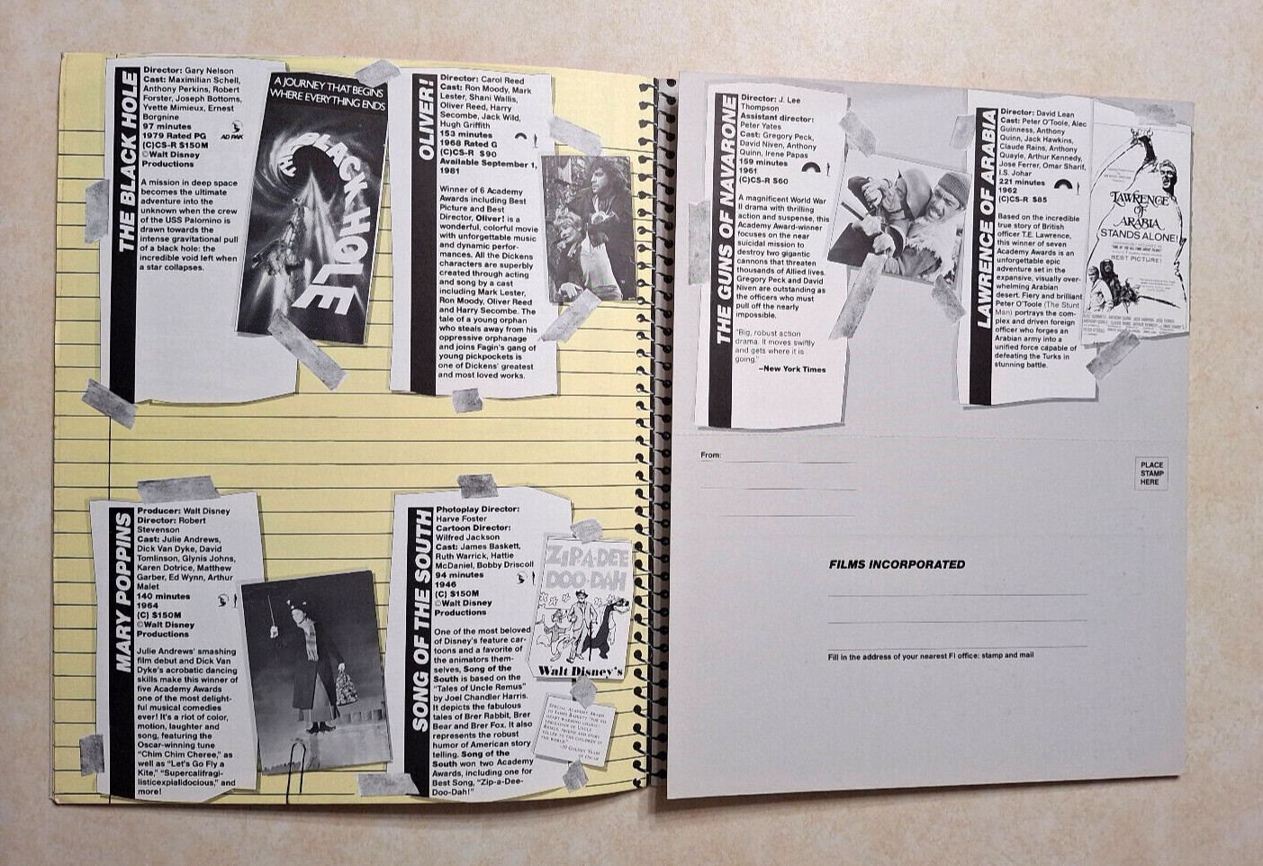 Films Incorporated Catalog 1981-1982 16mm Films High School Movie Notebook