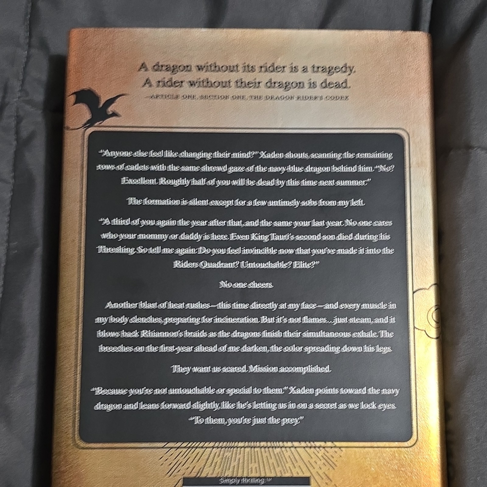 Fourth Wing (The Empyrean #1) Hardcover First Edition With Sprayed Edges Unread