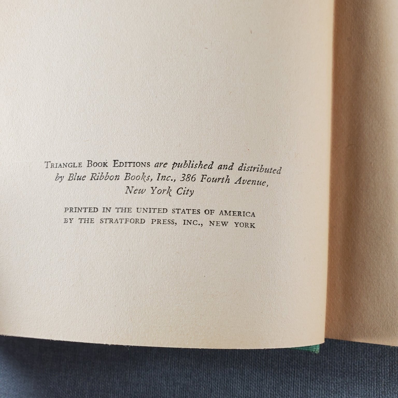 A Jew in Love Ben Hecht 1938 Eighth Edition Triangle Books