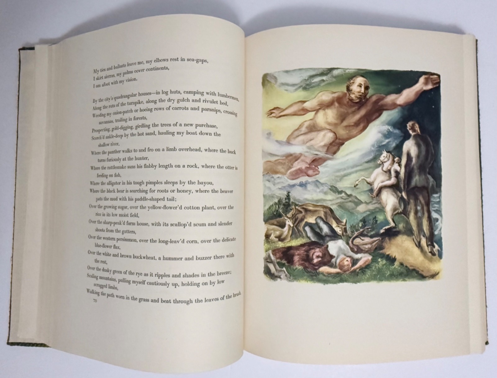 Leaves of Grass by Walt Whitman Illustrated by Lewis Daniel 1940 HC & Slipcase