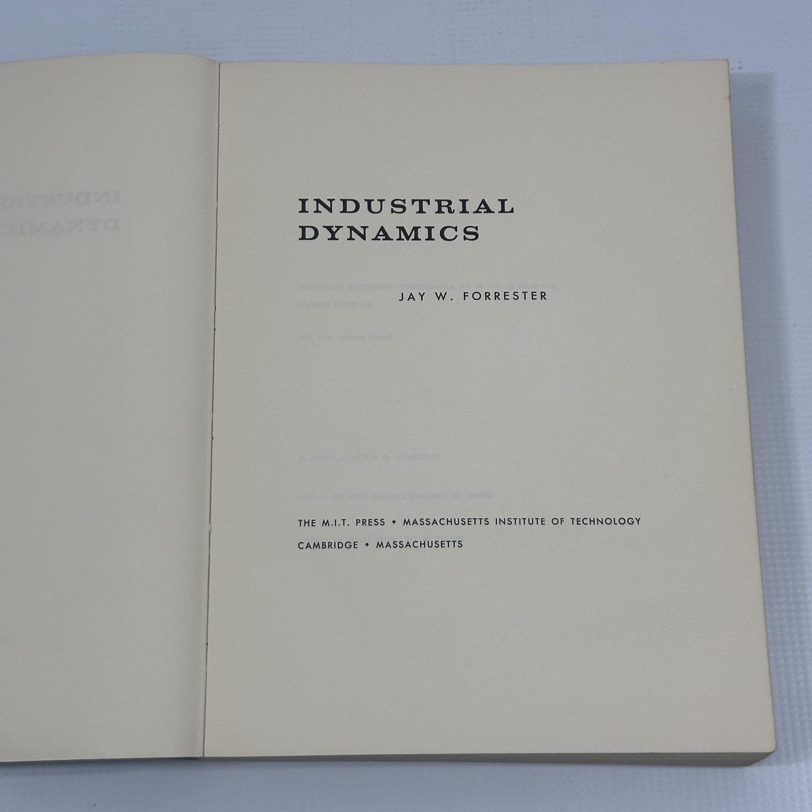 Vintage 1962 Industrial Dynamics Jay W Forrester MIT Press PB Management Systems