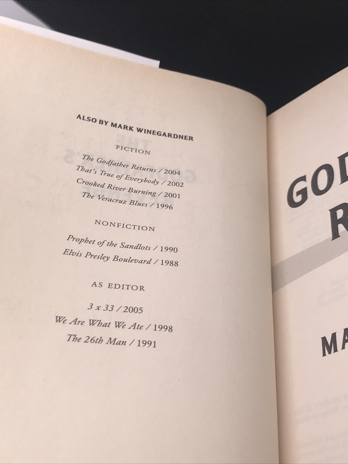 Book & DVD Lot First Edition Godfather’s Revenge by Mark Winegardner Mario Puzo
