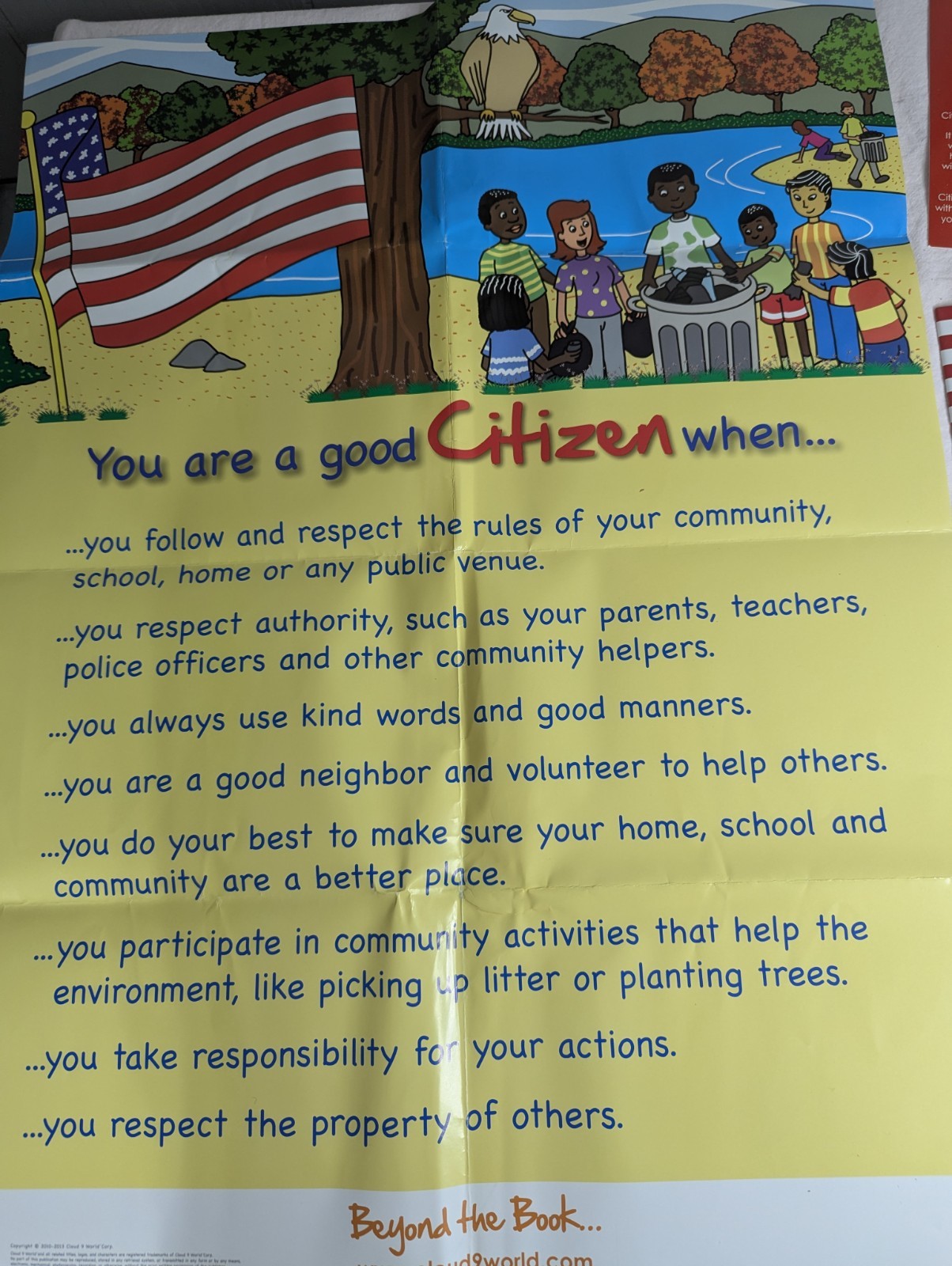 Home School Teachers Cloud 9 world character book CITIZENSHIP K -1st poster kit