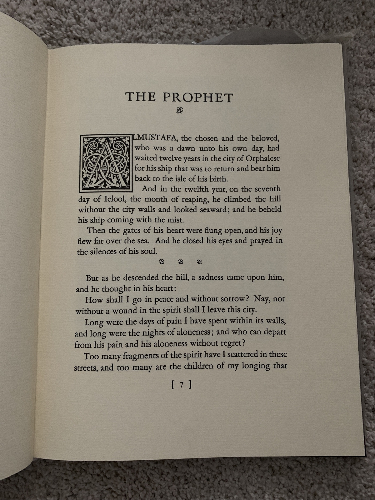 The Prophet Kahlil Gibran 1983 HC 25th Printing Alfred A Knopf Borzoi Book