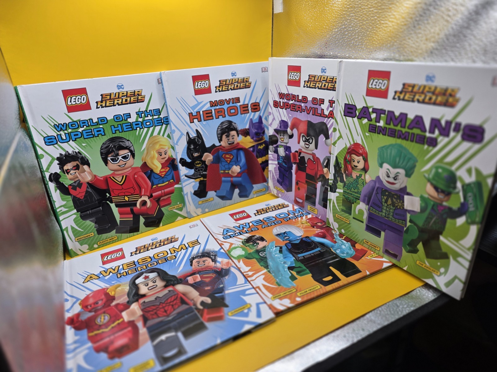 9 LEGO DC Super Heroes Book Lot Villans DK Hardcover – great condition