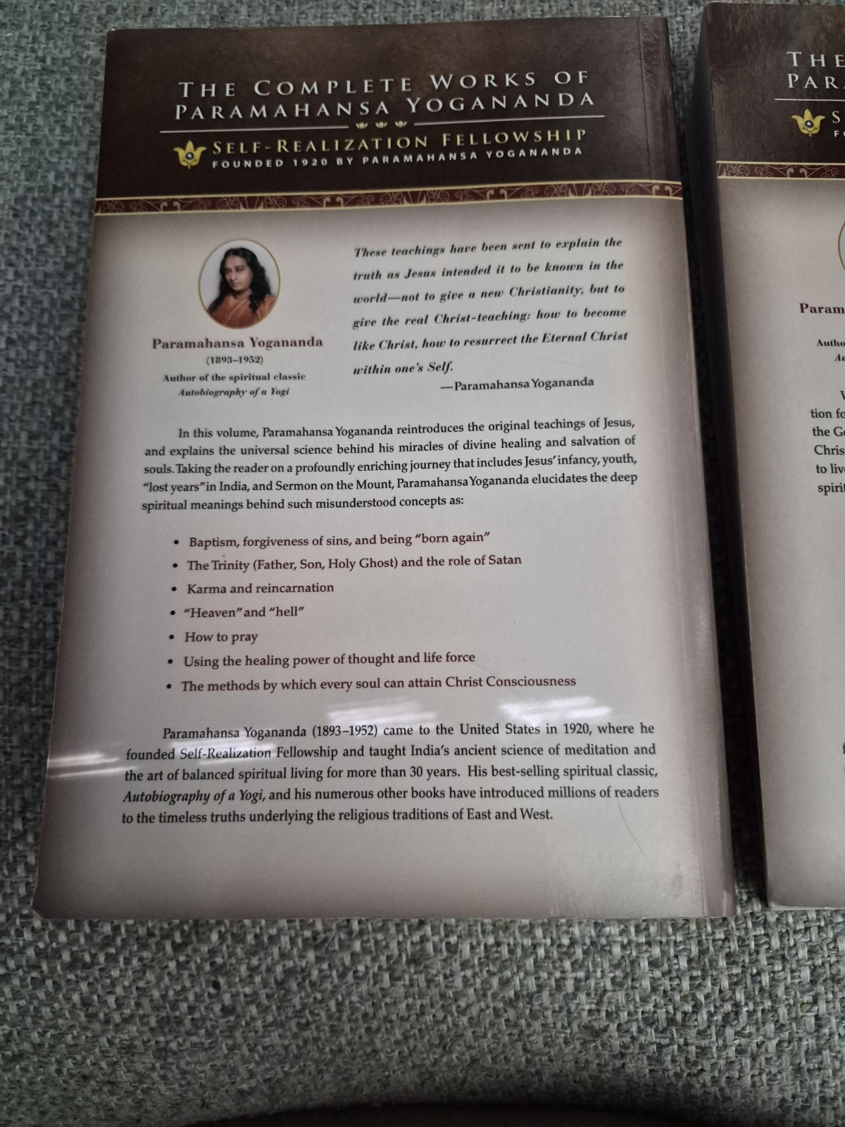 The Second Coming of Christ Paramahansa Yogananda Complete 2-Volume Box Set SRF