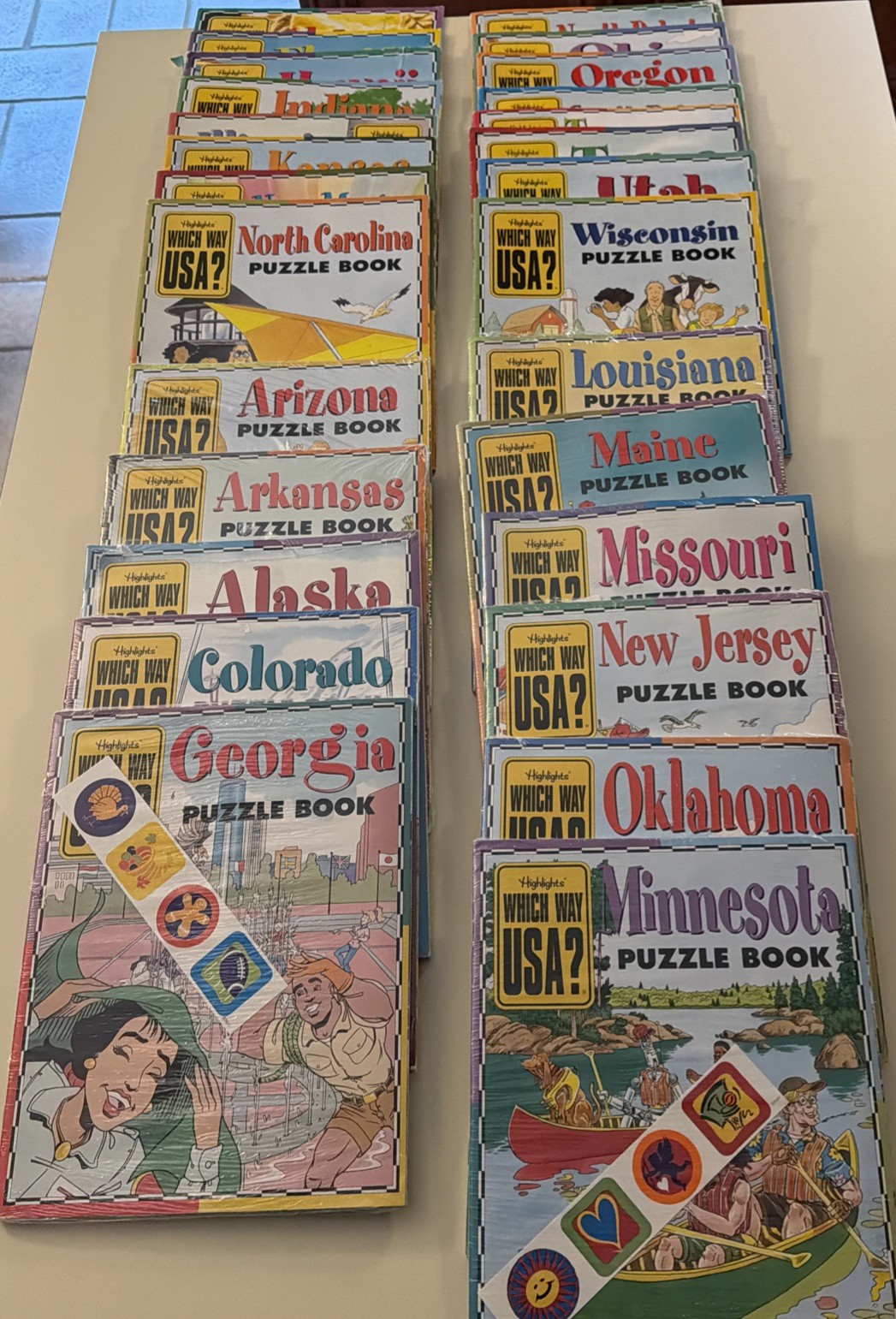 Highlights Which Way USA 38 States Total (22 w/Maps) Books Unused ~ FREE SHIP
