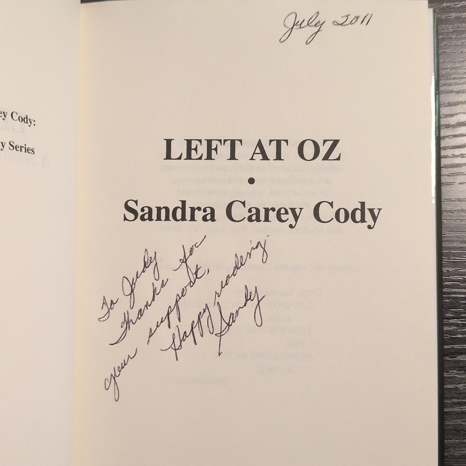 An Avalon Myuster 2 book bundle: Put Out the Light & Left At Oz – Signed HC