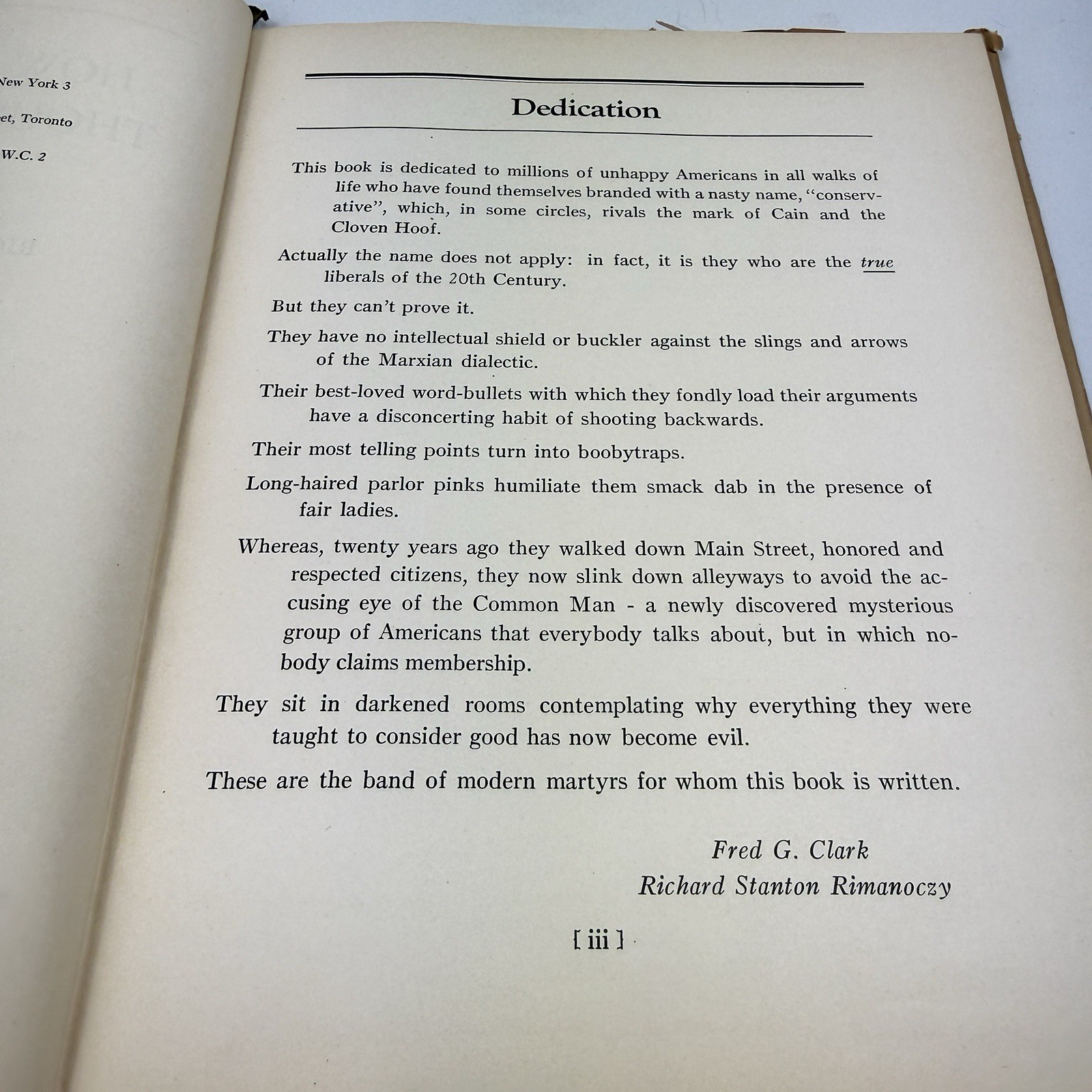 How to Be Popular Though Conservative 1948 Fred G Clark Politics HC