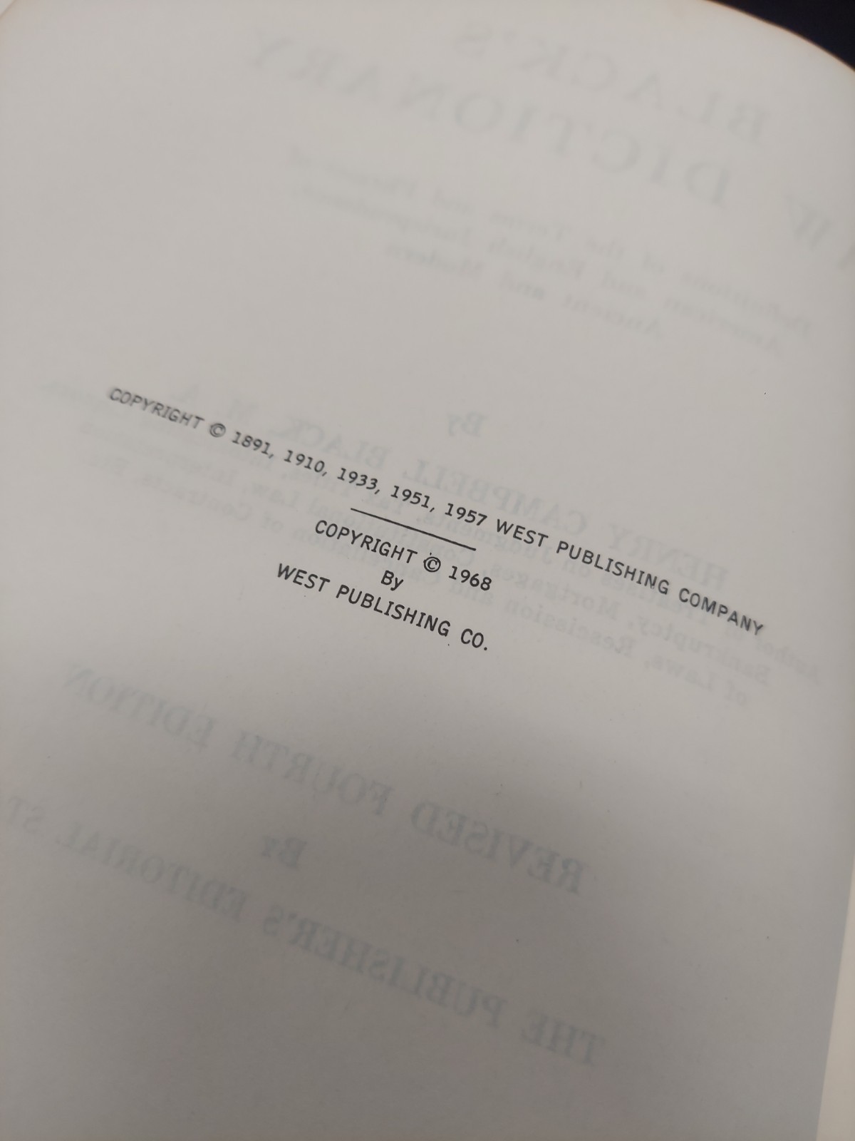 Black’s Law Dictionary Revised Fourth Edition