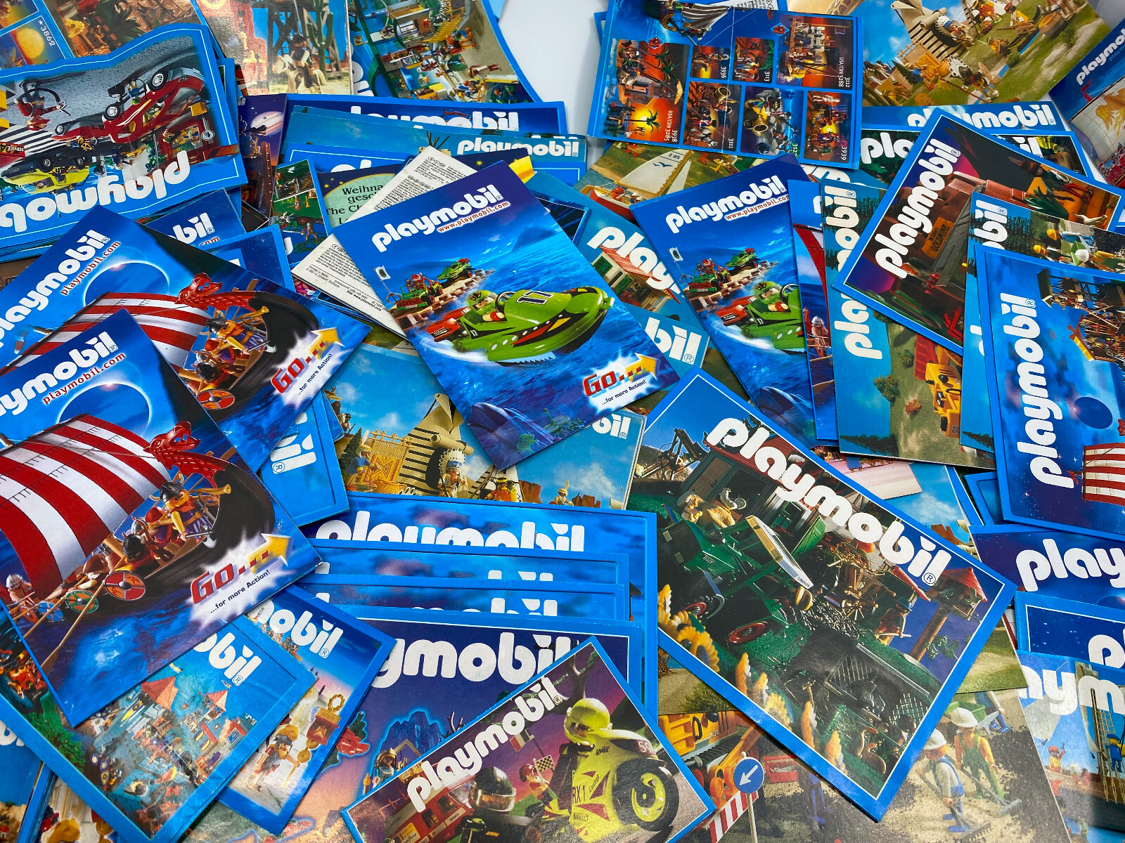 Huge lot of 1990s & 2000s Playmobil Flyers Mini-Catalogs Mailers Small Pamphlets