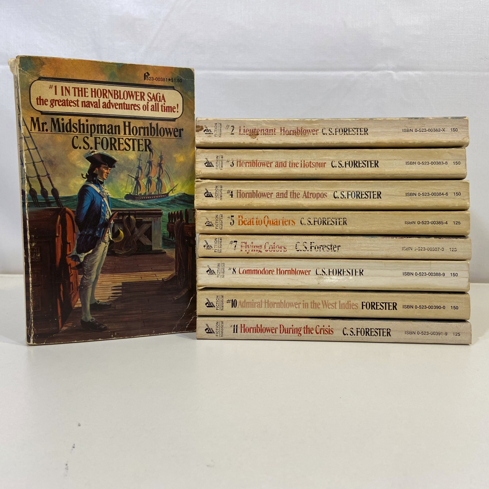 C.S. Forester 9 VTG Hornblower Saga Series Misc Volumes Pinnacle Books MMPB Lot