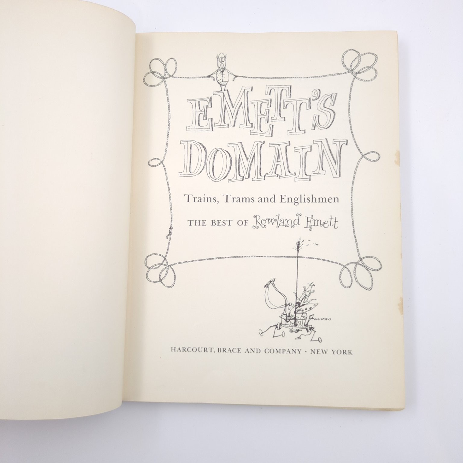 Emett’s Domain Rowland Emett 1953 First Edition Illustrated Harcourt Brace