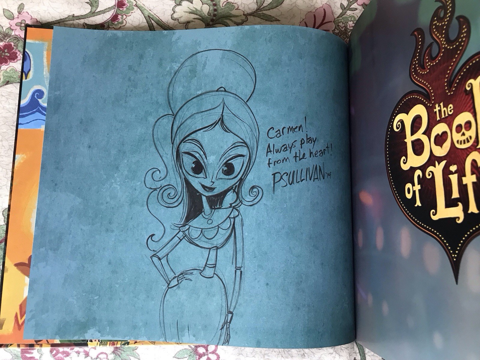 Art of the Book of Life By Jorge R. Gutierrez – SIGNED By Paul Sullivan w/ Draw