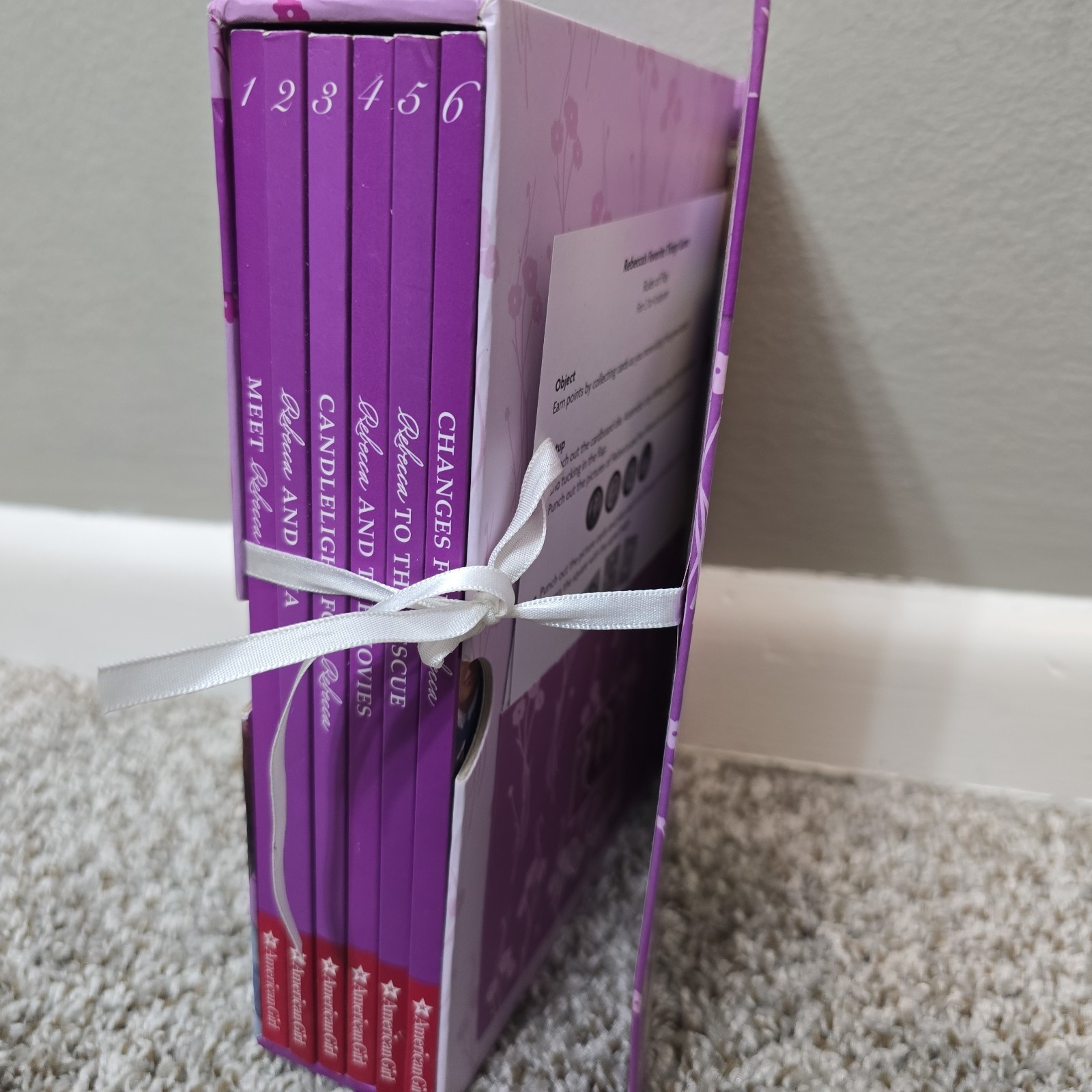 American Girl Rebecca 1914 6 Book Box Set by Jacqueline Dembar Greene w Game