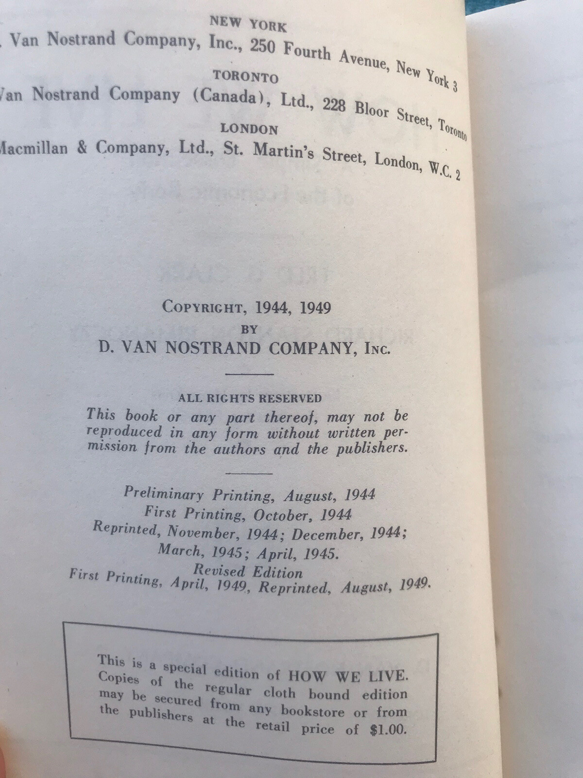 1949 HOW WE LIVE A SIMPLE DISSECTION OF THE ECONOMIC BODY FRED CLARK