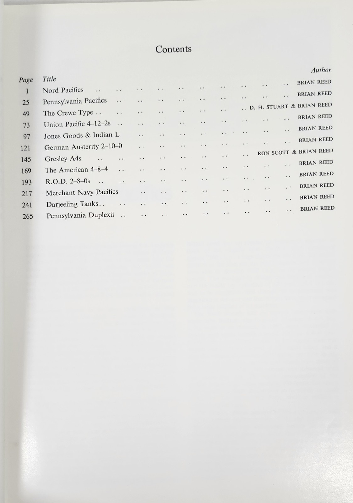 Locomotives in Profile Vol. 1 & 2 by Brian Reed (1971 HC)