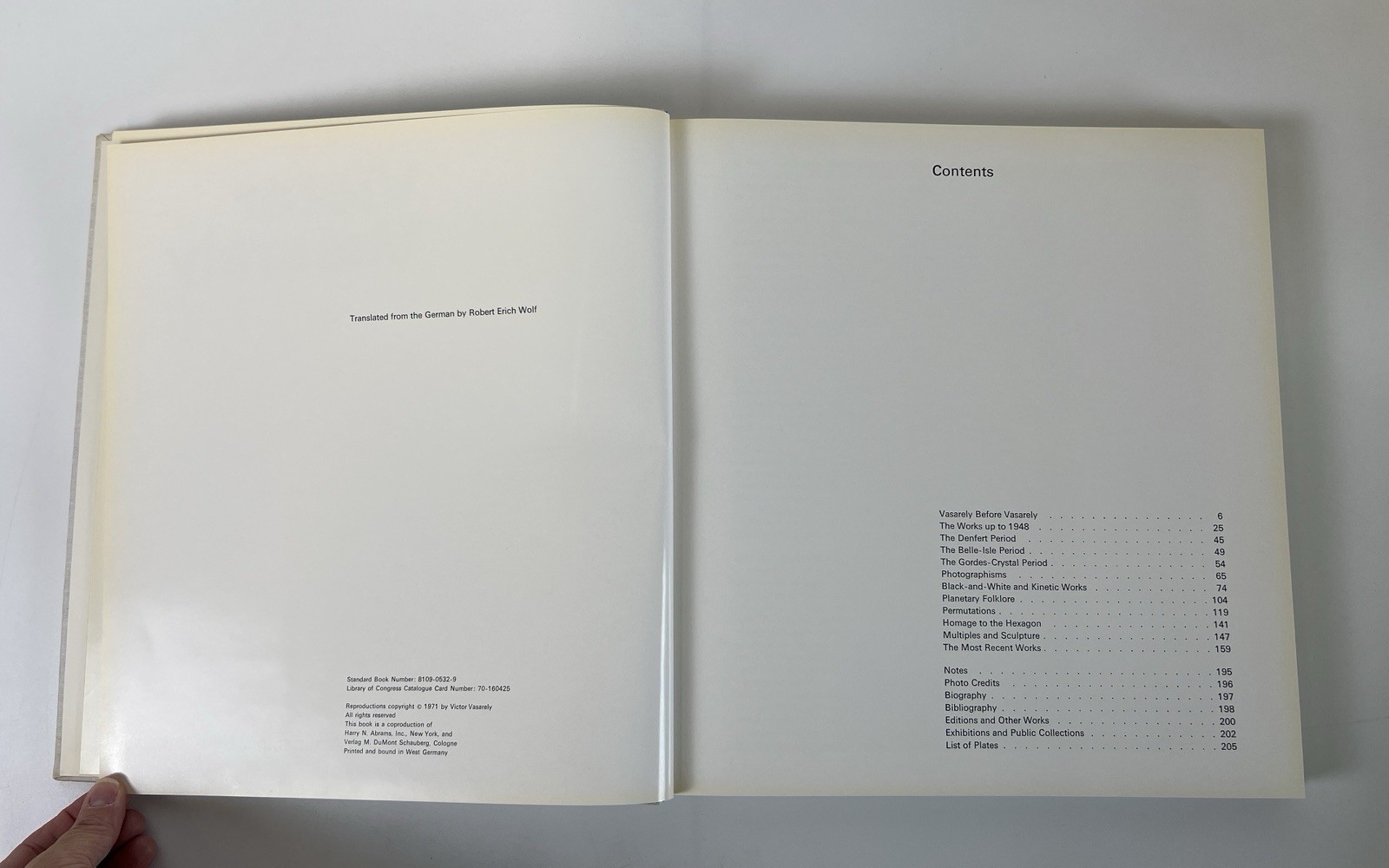 VICTOR VASARELY by Werner Spies; Harry N. Abrams; 1971; Hardcover with DJ