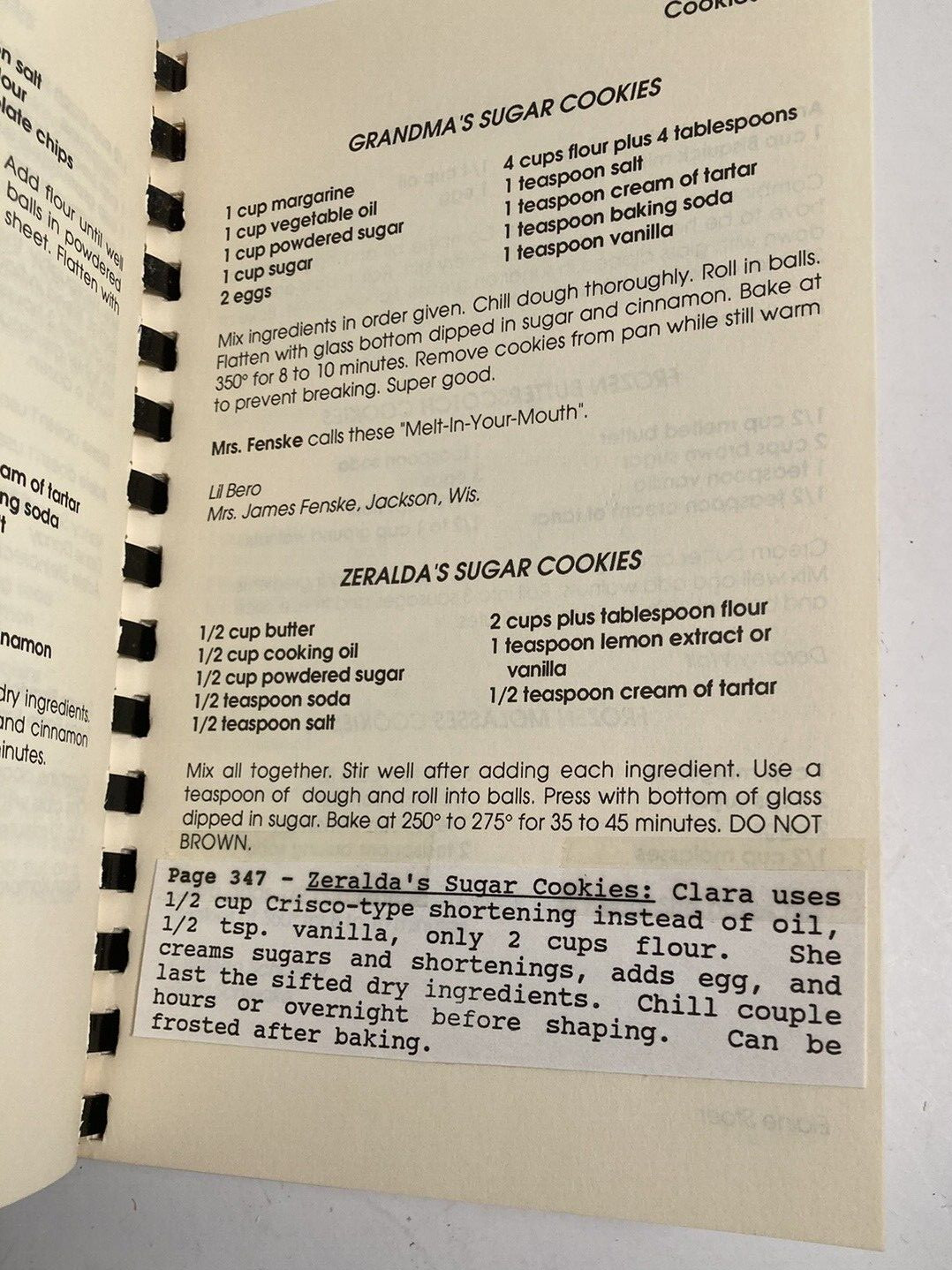 The Cooks Share Cookbook St Johns-Two Rivers 125 Years 1863-1988 502 Pages