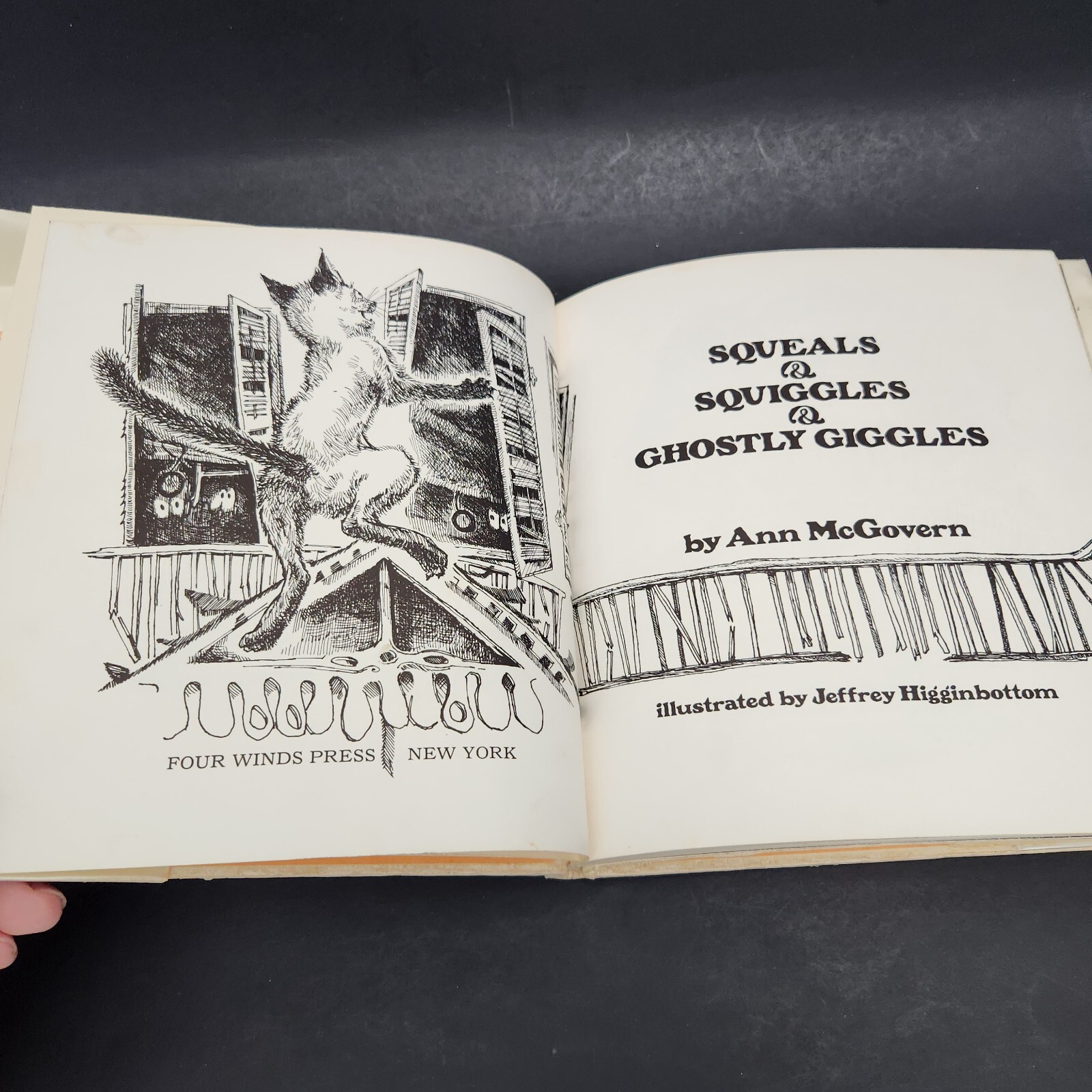 1973: Squeals & Squiggles & Ghostly Giggles by Ann McGovern 1st Printing HCDJ