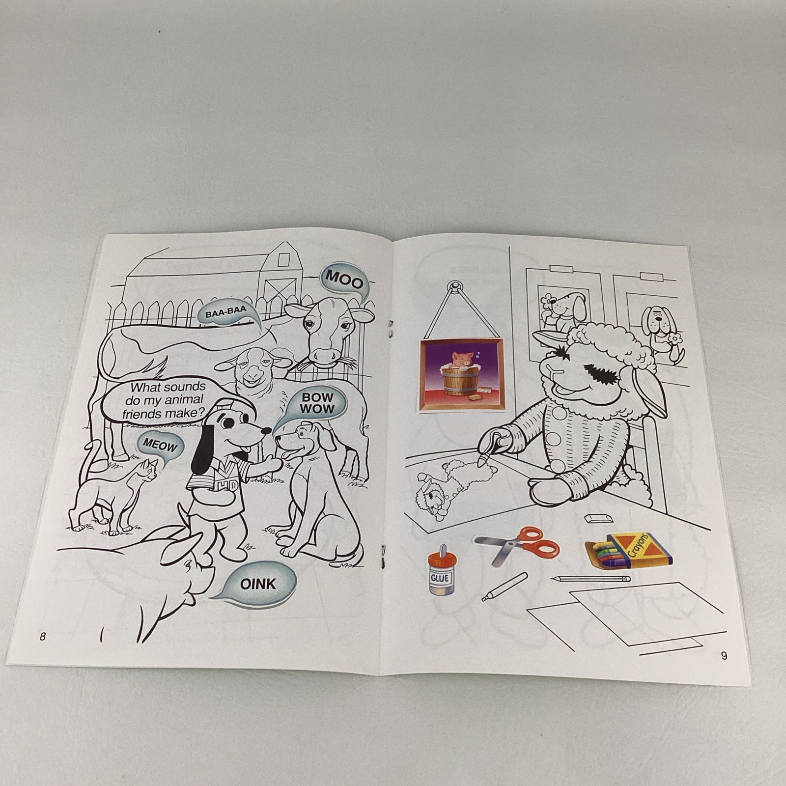 Shari Lewis lamb Chop & Friends Sticker Fun Coloring Book Golden Vintage 1994