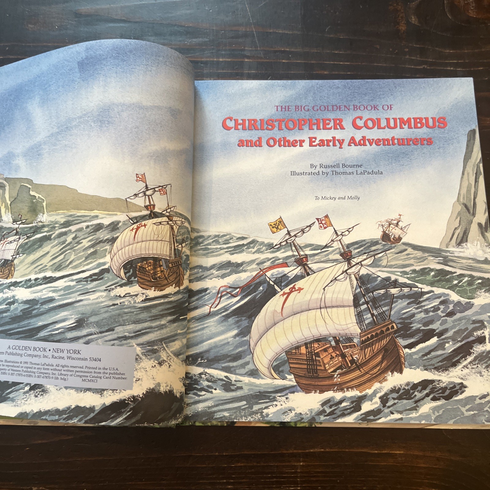 Lot Of 3 Vintage Christopher Columbus Picture Books Biography, Class Library