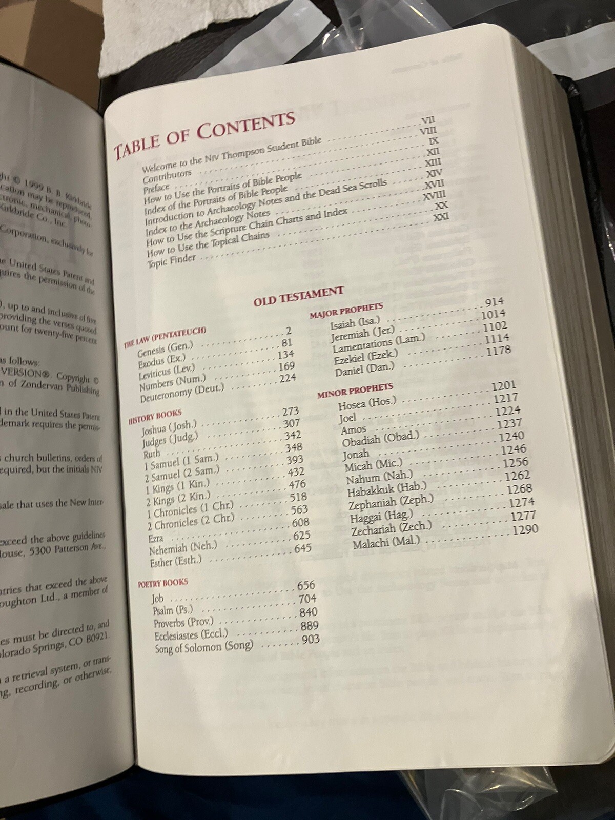 Thompson Student Bible by Thompson Publishing Staff (1999, Leather)