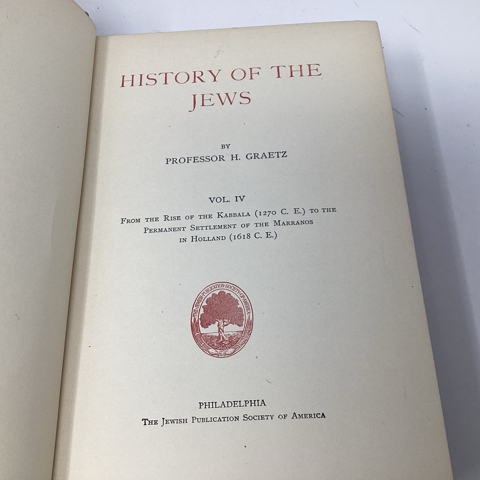 History Of The Jews Heinrich Graetz 1891-1898 Volumes 1-6 Antique Book Set