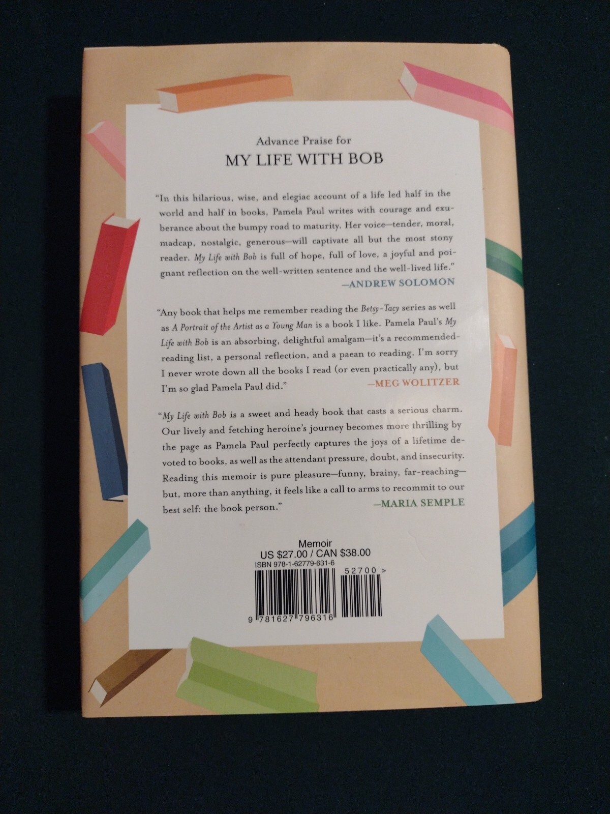 My Life with Bob by Pamela Paul (Hardcover 2017) Signed & Inscribed 2nd Printing
