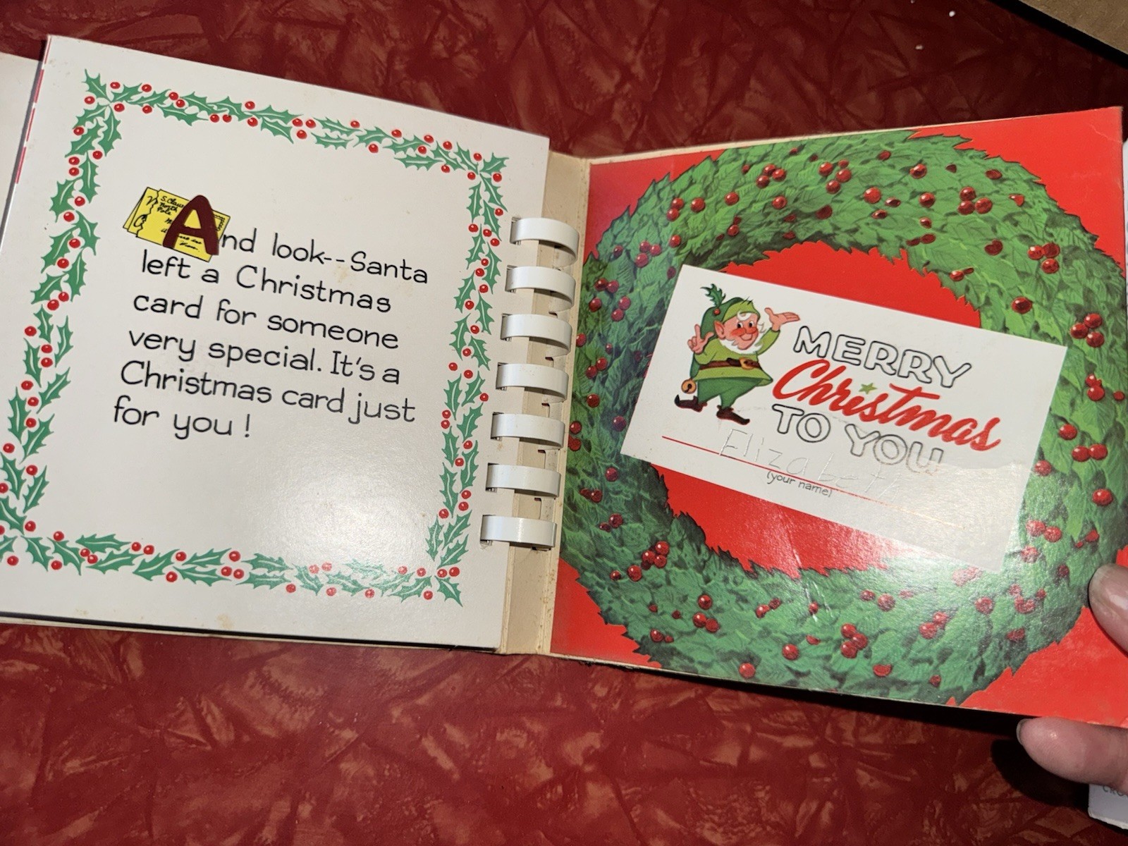 Santa’s Beard Is Soft And Warm 1974 Golden Press Touch And Feel Book Spiral