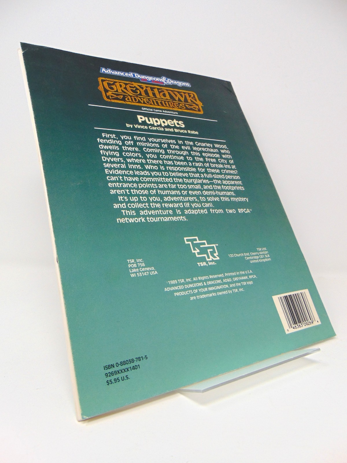Puppets (Advanced Dungeons & Dragons Greyhawk Adventures Module) NOT A REPRINT!