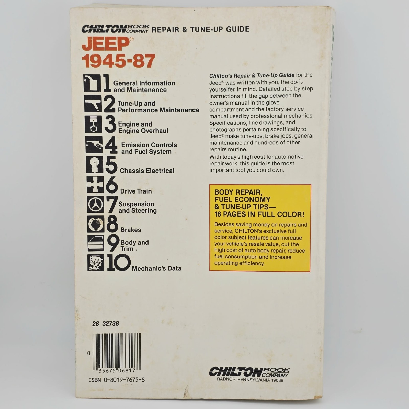 Jeep Shop Manual 1945 – 1987 CJ 7 CJ 5 Wrangler Scrambler CJ3 CJ2 Repair Book