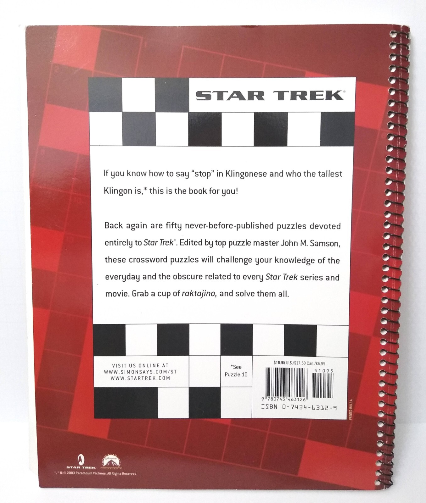 Star Trek Crosswords Book 1 & 2 – paperback Samson, John M.